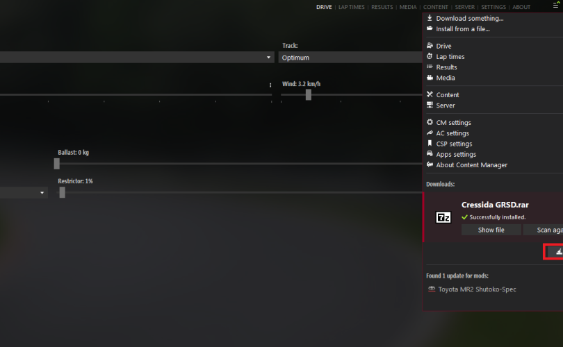 Success Install and remove completed - content manager